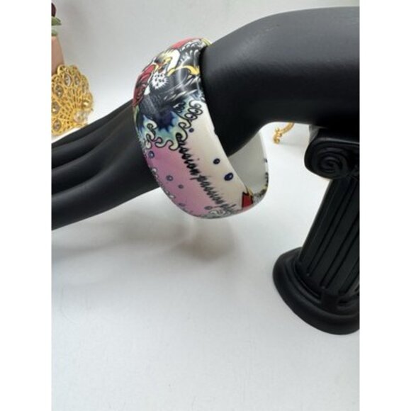 Eagle Passion Graphic Color Print Tatoo Style Lucite Bangle Bracelet Dragons - Picture 4 of 8
